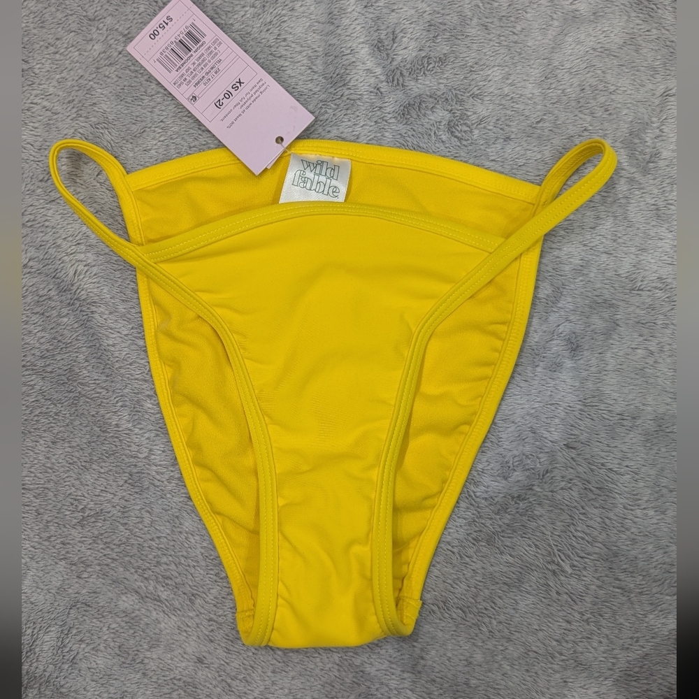 NWT Target Wild Fable Yellow Bikini Bottom Size XS